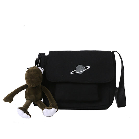 Bolsa Mensajera de Lona Estilo Harajuku - Diseño Urbano Funcional