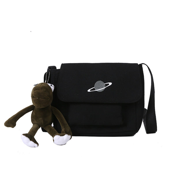 Bolsa Mensajera de Lona Estilo Harajuku - Diseño Urbano Funcional