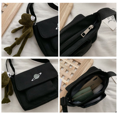 Bolsa Mensajera de Lona Estilo Harajuku - Diseño Urbano Funcional - Image 6