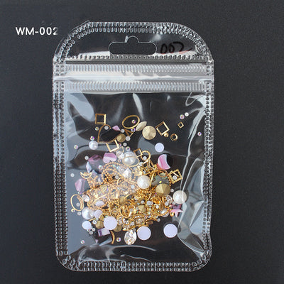 Adornos de Uñas con Cadena Metálica, Remaches y Perlas - Image 12