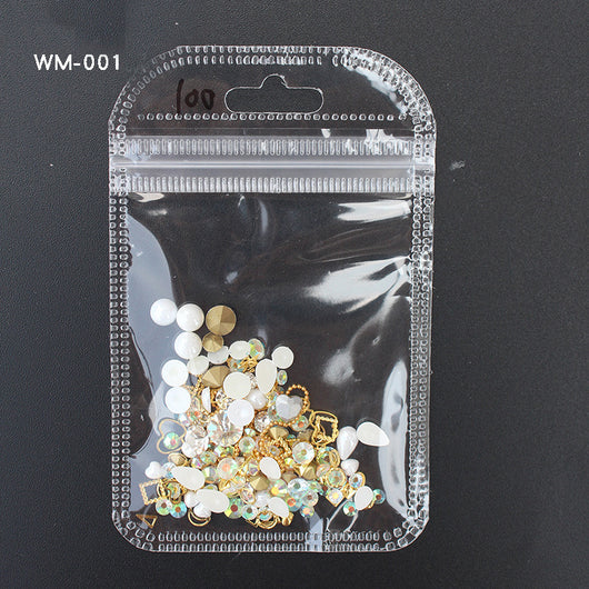 Adornos de Uñas con Cadena Metálica, Remaches y Perlas - Image 14
