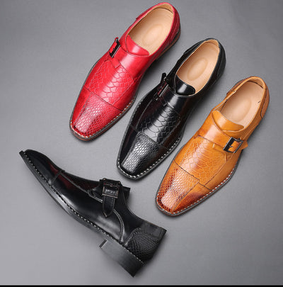 Zapatos de Negocios para Hombre con Hebilla y Tacón Bajo Primavera - Image 5