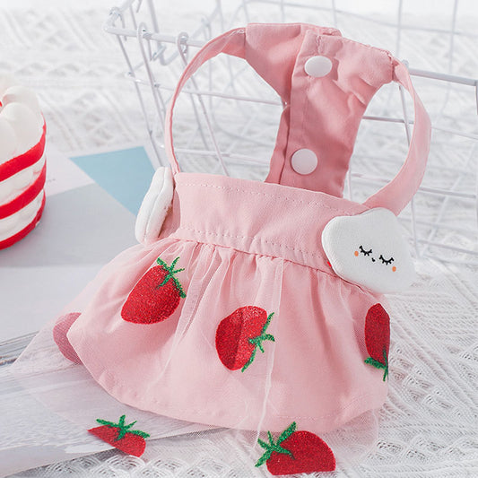 Vestido Princesa Fresa para Perro - Diseño Dulce y Delicado