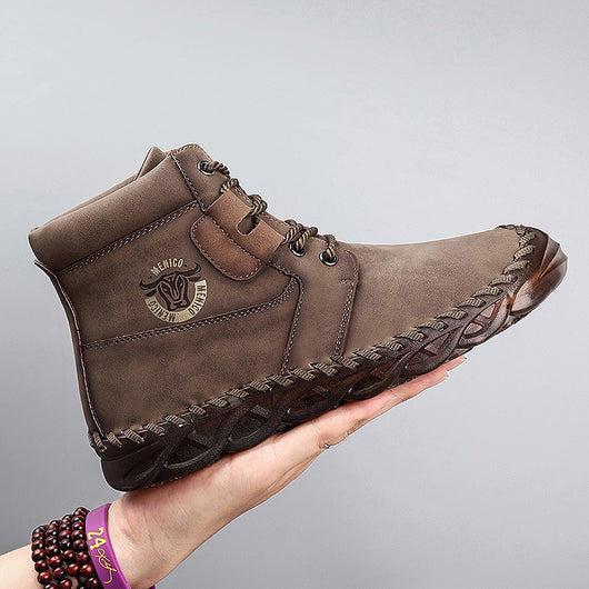 Botas de Trabajo Retro con Estilo Casual de Caña Alta - Image 10