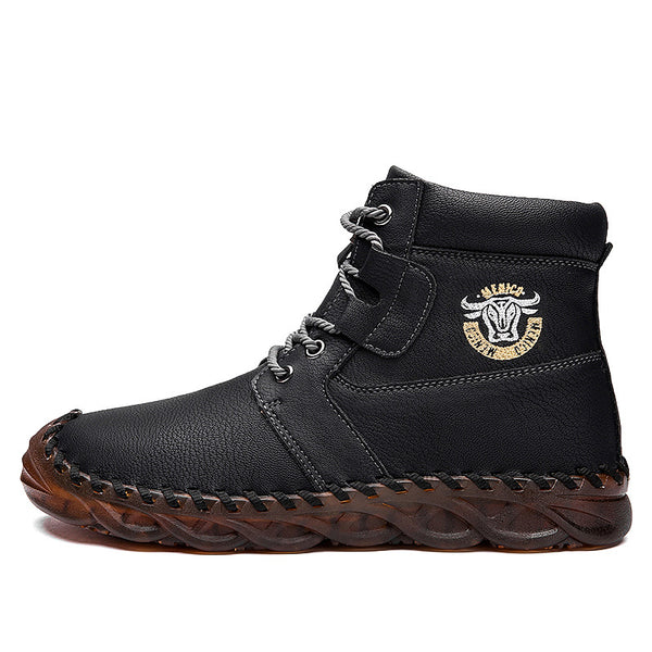Botas de Trabajo Retro con Estilo Casual de Caña Alta