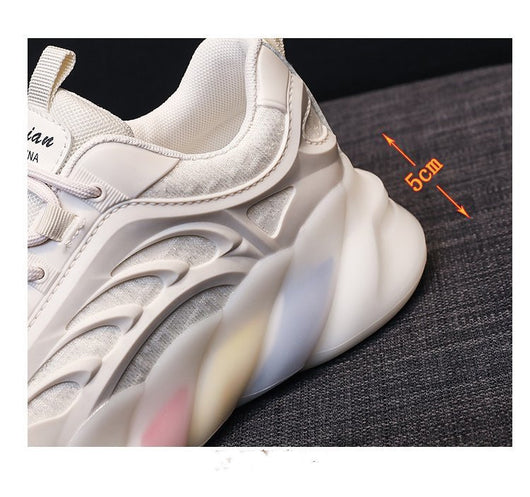 Tenis Blancos Estilo Coreano Arcoíris Casual Trendy - Image 10