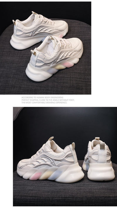 Tenis Blancos Estilo Coreano Arcoíris Casual Trendy - Image 25