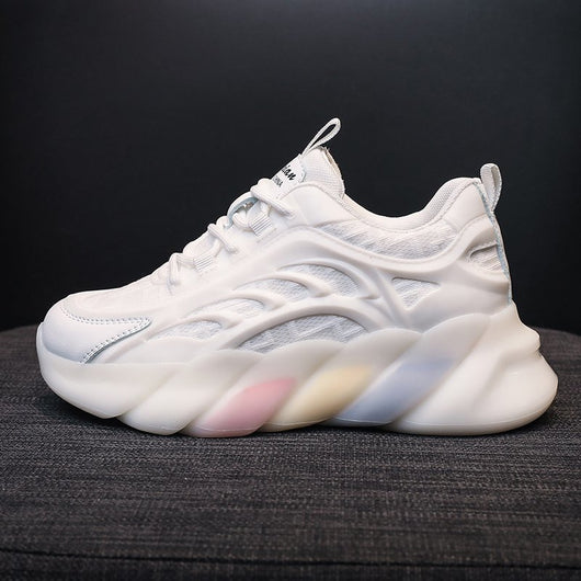Tenis Blancos Estilo Coreano Arcoíris Casual Trendy - Image 26
