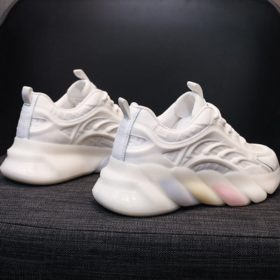 Tenis Blancos Estilo Coreano Arcoíris Casual Trendy - Image 5