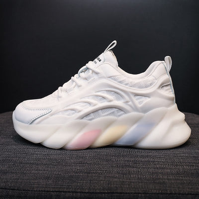 Tenis Blancos Estilo Coreano Arcoíris Casual Trendy - Image 6