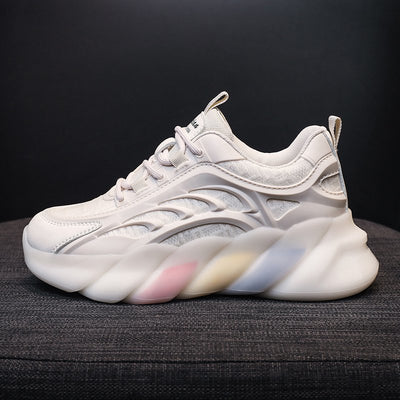 Tenis Blancos Estilo Coreano Arcoíris Casual Trendy - Image 29