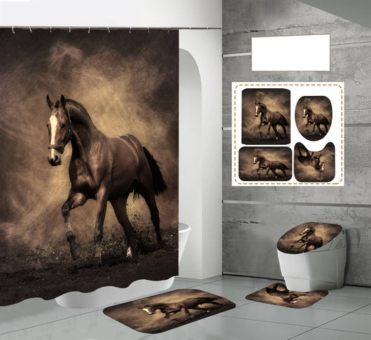 Cortina de Baño Impermeable con Diseño Animal en Poliéster - Image 8