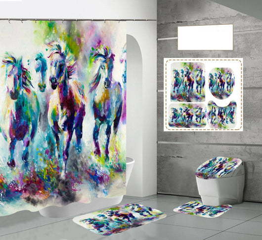 Cortina de Baño Impermeable con Diseño Animal en Poliéster - Image 10