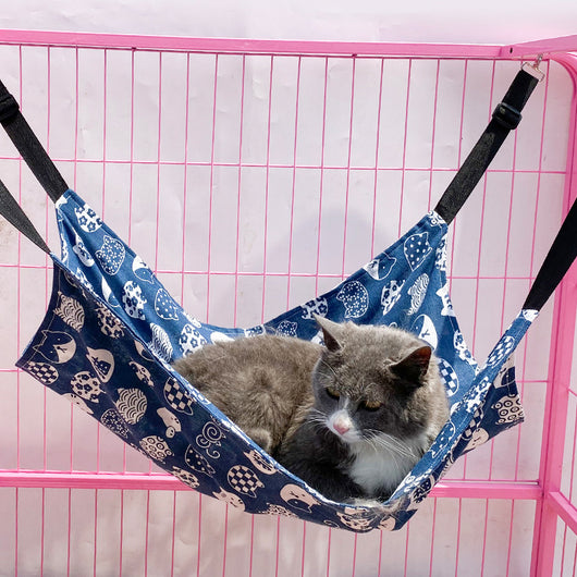 Hamaca Colgante de Lino para Gatos - Ajustable y Fresca para Verano - Image 9