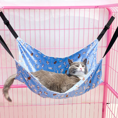 Hamaca Colgante de Lino para Gatos - Ajustable y Fresca para Verano - Image 11