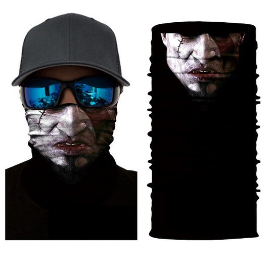 Bandana Deportiva 3D Calavera Digital - Multiusos para Ciclismo y Actividades - Image 3