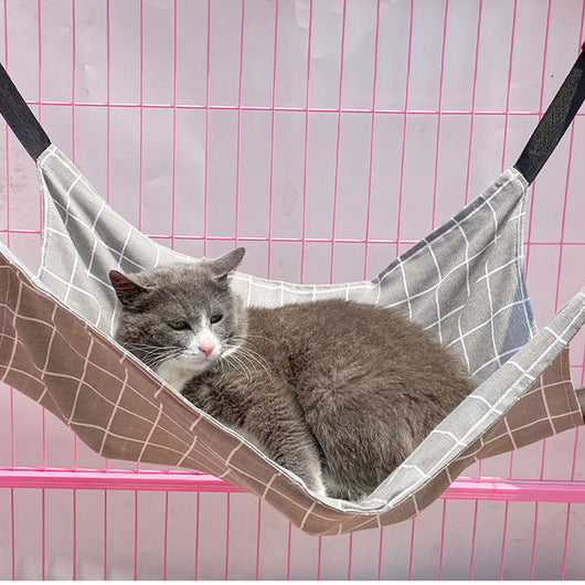 Hamaca Colgante de Lino para Gatos - Ajustable y Fresca para Verano - Image 4