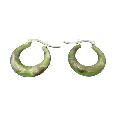 Aretes Geométricos Retro de Acrílico Transparente con Aro - Image 2