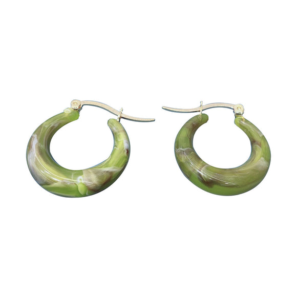 Aretes Geométricos Retro de Acrílico Transparente con Aro