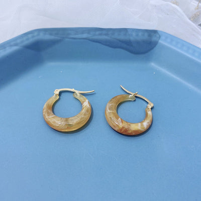 Aretes Geométricos Retro de Acrílico Transparente con Aro - Image 4