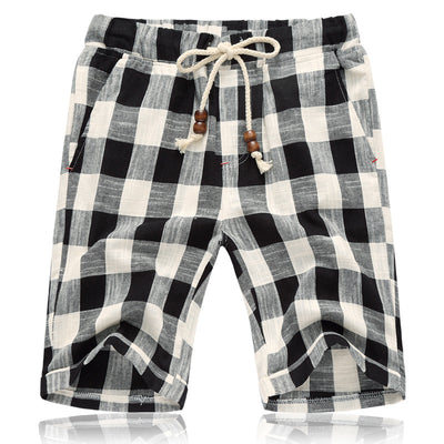 Pantalones Cortos de Algodón Rectos para Playa - Largo Cinco Puntos