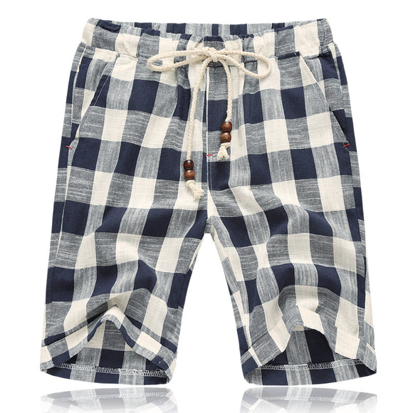 Pantalones Cortos de Algodón Rectos para Playa - Largo Cinco Puntos