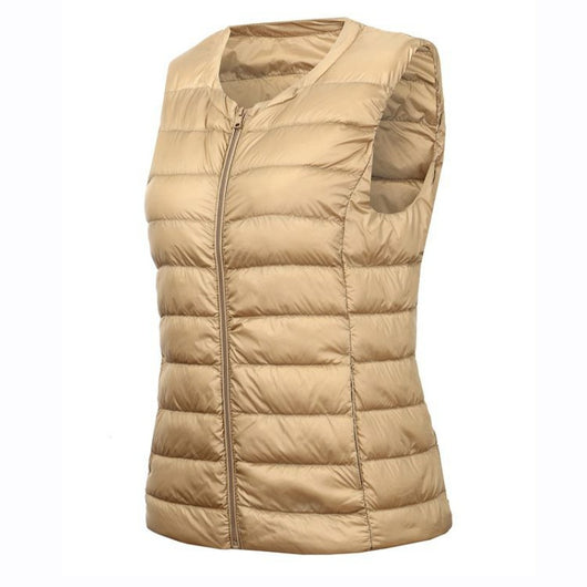 Chaleco Acolchado Ligero para Mujer - Talla Grande, Invierno y Otoño