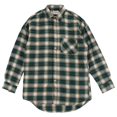 Camisa Cuadros Holgada Manga Larga con Dobladillo - Image 4
