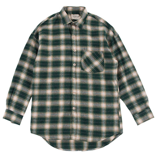 Camisa Cuadros Holgada Manga Larga con Dobladillo - Image 4