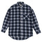 Camisa Cuadros Holgada Manga Larga con Dobladillo