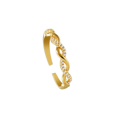Anillo Abierto Trenzado Estilo Asiático - Image 8