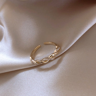 Anillo Abierto Trenzado Estilo Asiático - Image 3