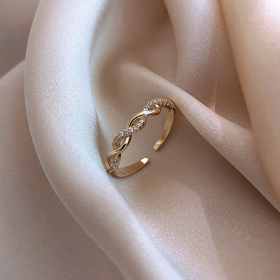 Anillo Abierto Trenzado Estilo Asiático - Image 4