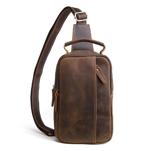 Bolsa de Pecho Pequeña en Cuero de Caballo Premium para Hombre - Image 7