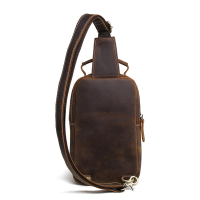 Bolsa de Pecho Pequeña en Cuero de Caballo Premium para Hombre - Image 9