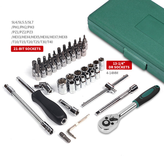 Juego de Herramientas para Reparación Automotriz 46 Piezas con Llave Dinamométrica - Image 6
