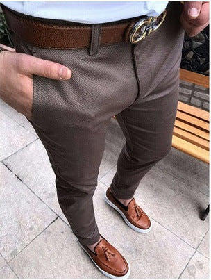 Pantalones Casuales Ajustados para Traje Ejecutivo Hombre - Image 8