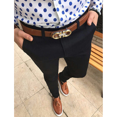 Pantalones Casuales Ajustados para Traje Ejecutivo Hombre - Image 9