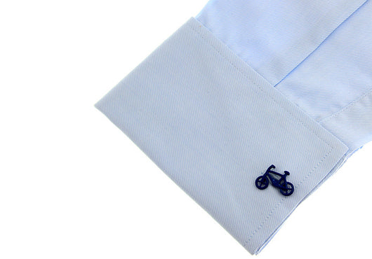 Gemelos Personalizados Bicicleta Azul - Camisas de Puño Francés - Image 7