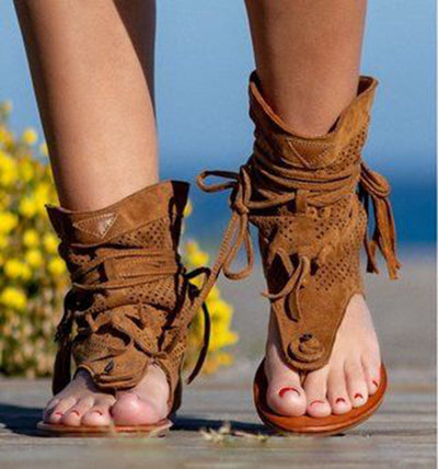 Sandalias Planas Cómodas con Flecos Esmerilados - Image 8
