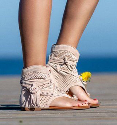 Sandalias Planas Cómodas con Flecos Esmerilados - Image 11