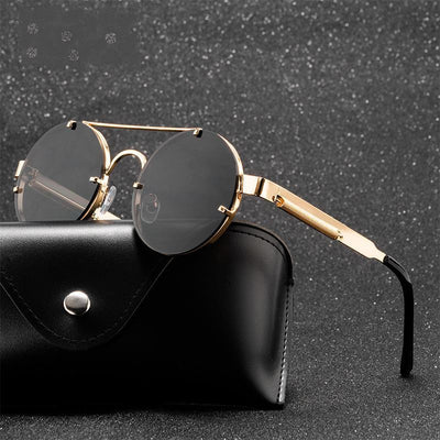 Gafas de Sol Retro Punk con Marco Redondo y Varillas Flexibles - Image 10