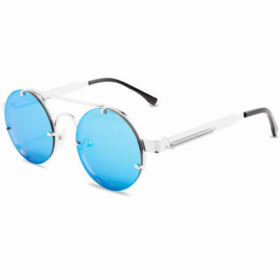 Gafas de Sol Retro Punk con Marco Redondo y Varillas Flexibles - Image 15