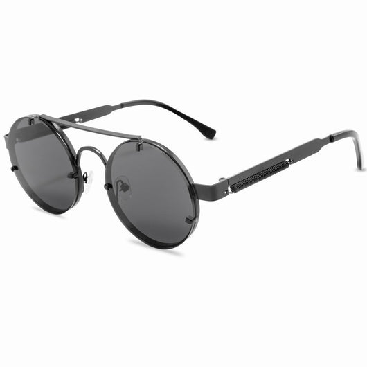 Gafas de Sol Retro Punk con Marco Redondo y Varillas Flexibles - Image 16