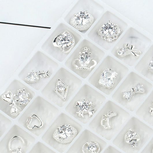 Set de Decoración de Uñas con Diamantes de Lujo - Joyas Brillantes Mixtas