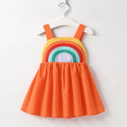Vestido Infantil Arcoíris de Algodón con Mangas Largas - Image 11