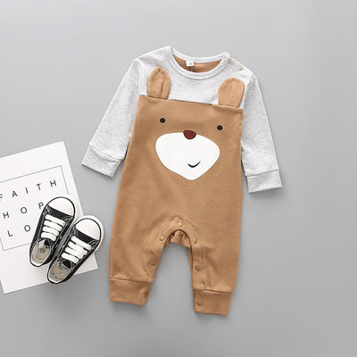 Pijama Enterizo Infantil de Algodón con Diseño de Animales
