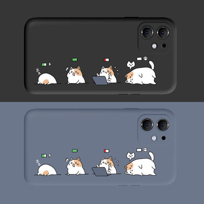 Funda para iPhone 12 con Gato de Dibujos Animados Compatible con Apple - Image 12