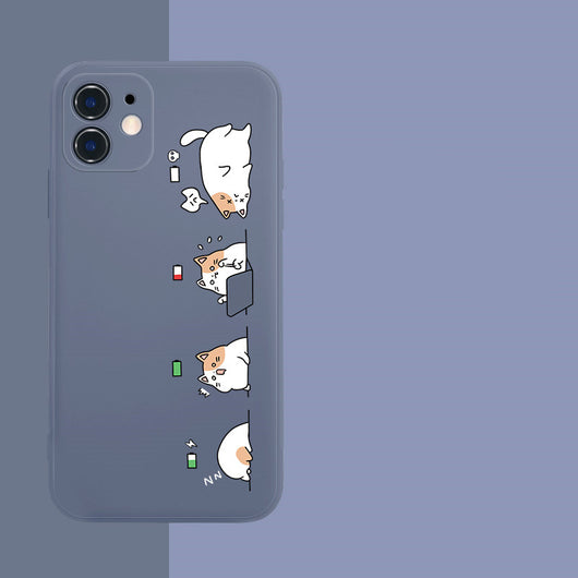Funda para iPhone 12 con Gato de Dibujos Animados Compatible con Apple - Image 2