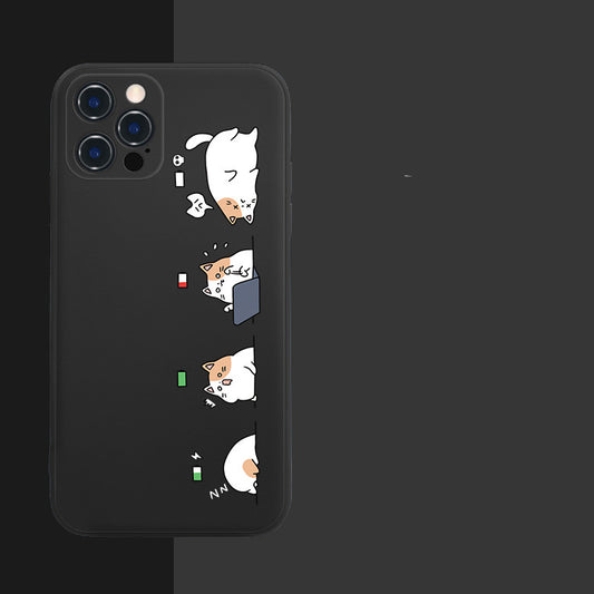 Funda para iPhone 12 con Gato de Dibujos Animados Compatible con Apple